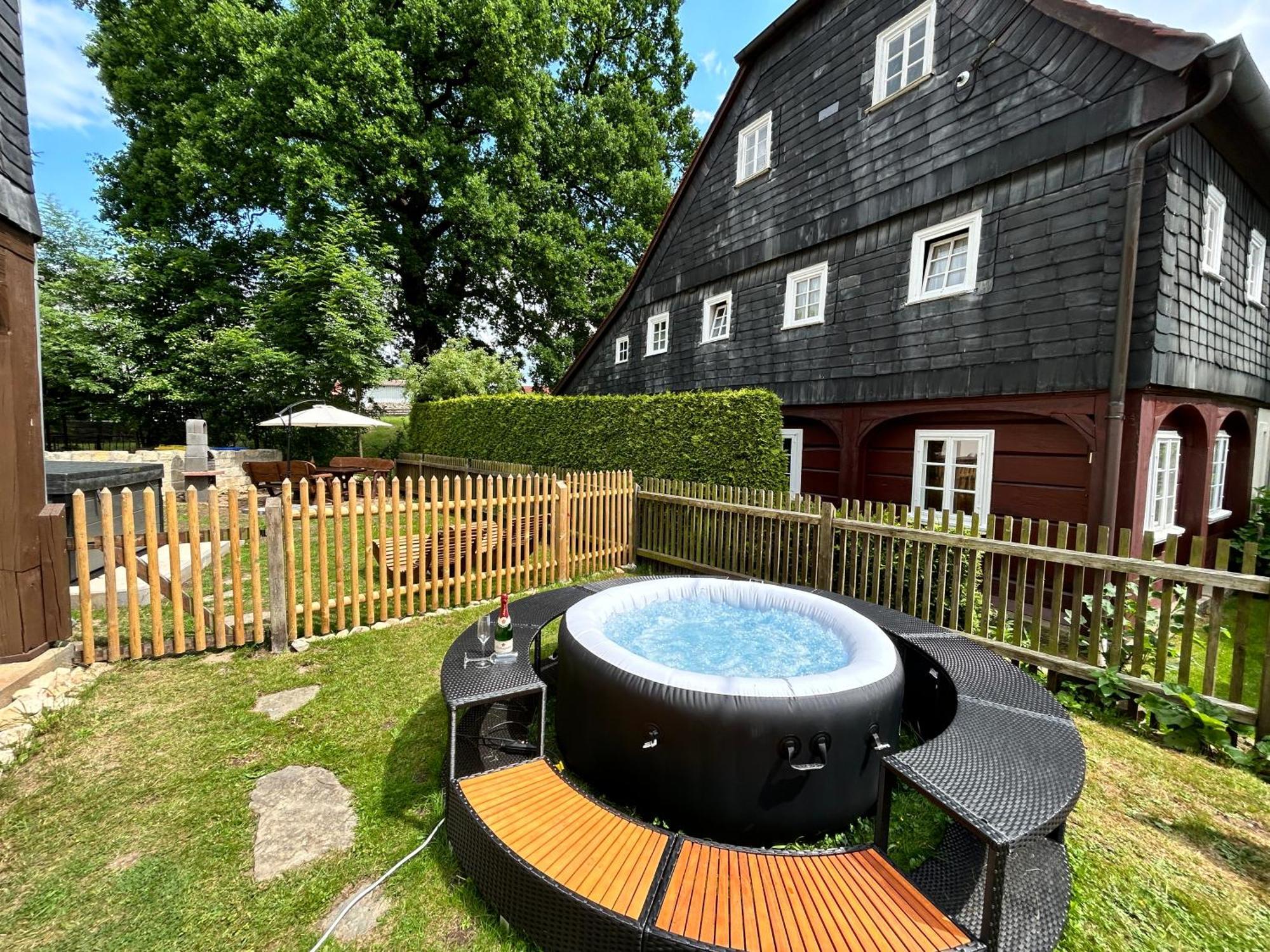 Fewo Frushi Mit Whirlpool, Infrarotsauna Großschönau Esterno foto